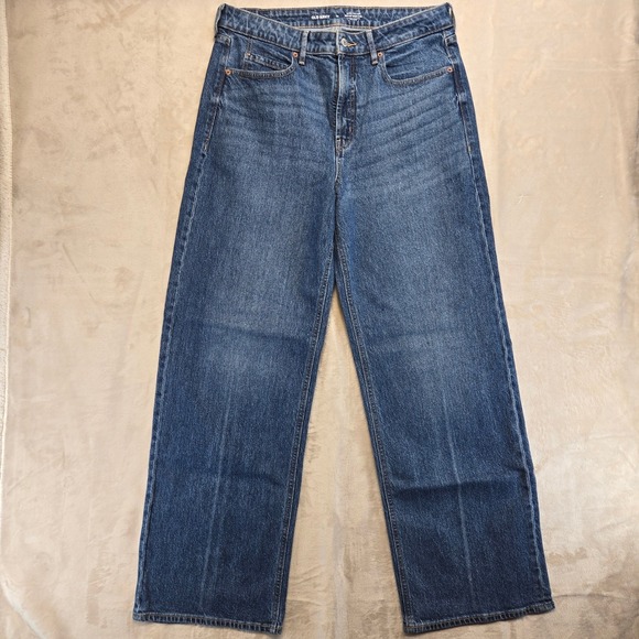 Old Navy Denim - Old Navy Sky-Hi Wide Leg Jeans Womens 12 Blue Excellent Extra High Rise